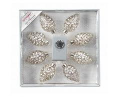 INGE-GLAS LED-Lichterkette Magic - Glas-Zapfen silberfarben Lichterketten und Lichtschlauch Dekoleuchten Lampen Leuchten Saisonartikel Weihnachten