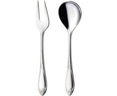 nurso Besteck-Set Nina, (Set, 2 tlg.), Edestahl 18/10, (Servierbesteck), 2-teilig silberfarben Besteckgarnituren Besteck Messer Haushaltswaren