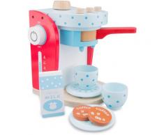 New Classic Toys Kinder-Kaffeemaschine Bon Appetit - Kaffeemaschine blau-weiß bunt Kinder Ab 3-5 Jahren Altersempfehlung