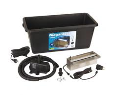 Ubbink Wasserfall Niagara 30 LED, (Set, mit 20 LEDs; Pumpe: 2.300 l/h, 2-m-Schlauch; Becken: 65 l) silberfarben Deko, Figuren Skulpturen SOFORT LIEFERBARE Wohnaccessoires