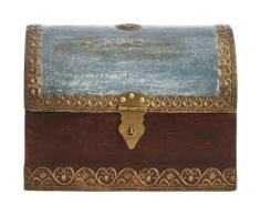 Home affaire Truhe aus Mangoholz, blau, braun/hellblau