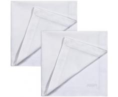 Joop Stoffserviette STITCH, (Set, 2 St.), in Vollzwirn-Qualität mit JOOP Logo- und Kornblumen-Stickerei weiß Tischaccessoires Geschirr, Porzellan Haushaltswaren