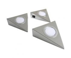 Loevschall LED Unterbauleuchte Emerald 3-kit, 3 St., Neutralweiß-Warmweiß-Tageslichtweiß silberfarben Möbelleuchten SOFORT LIEFERBARE Lampen Leuchten