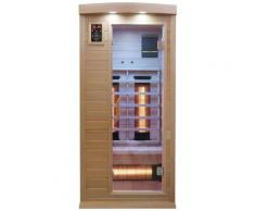 Dewello Infrarotkabine Pierson Dual-Therm, für 1 Person beige Infrarotkabinen Sauna Bad Sanitär