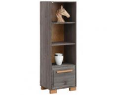 Home affaire Regal Ance, Ance aus Kiefer und Eiche massiv, Höhe 134 cm grau Standregale Regale Garderoben