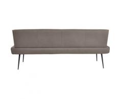 K+W Komfort & Wohnen Polsterbank Giacomo I, (1 St.), mit Metallfüssen in schwarz Struktur lackiert, 4mm umlaufender Keder im Rücken und Sitz, wahlweise der Breite 200cm oder 177cm grau Polsterbänke Sitzbänke Stühle