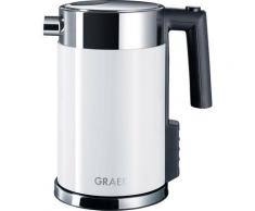 Graef Wasserkocher, WK 701 mit Temperatureinstellung, Edelstahl, weiß, 1,5 Liter, 2200 Watt weiß Edelstahl Wasserkocher Haushaltsgeräte