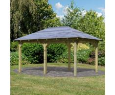 Karibu Holzpavillon Mailand, BxT: 345x485 cm beige Pavillons Garten Balkon