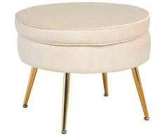 SalesFever Sitzhocker Clam, aus weichem Samtvelours goldfarben Hocker