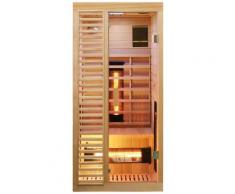 Dewello Infrarotkabine Hamlin Vollspektrum, für 1 Person beige Infrarotkabinen Sauna Bad Sanitär