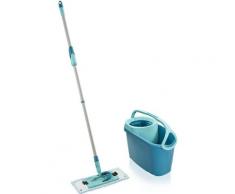 Leifheit Bodenwischer-Set Clean Twist M Ergo, praktische Griffmulde, breite Öffnung am Henkel sowie Ausgieß-Hilfe sorgen für sauberes und leichtes Entleeren des Eimers (6 Liter) grün Wischer Reinigung Haushaltswaren