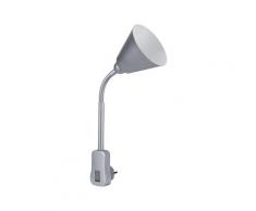 Paulmann LED Klemmleuchte Steckerleuchte Junus E14 grau Flexarm, E14, 1 St. Möbelleuchten SOFORT LIEFERBARE Lampen Leuchten
