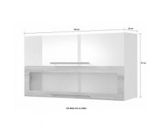 HELD MÖBEL Klapphängeschrank Wien, Breite 100 cm grau Hängeschränke Küchenschränke Schränke