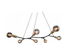 Nordlux Hängeleuchte JOSEFINE, E27, Messing Applikationen, außerordentliches Design schwarz Deckenleuchten SOFORT LIEFERBARE Lampen Leuchten