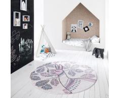 Festival Kinderteppich Candy 150, rund, 11 mm Höhe, Motiv Lama rosa Kinder Kinderteppiche mit Teppiche