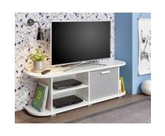 Begabino TV-Bank Yoris, mit 2 Fächern und Klappe weiß TV-Regale HiFi-Regale Regale Kleinmöbel