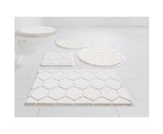 GRUND exklusiv Badematte Hexagon, Höhe 22 mm, rutschhemmend beschichtet, Hoch-Tief-Struktur, Made in Europe beige Badematten