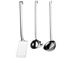 PINTINOX Kochbesteck-Set Professional, (Set, 3 tlg.), (Schöpflöffel, Suppenlöffel, Pfannenwender), Edelstahl 18/10, spülmaschinengeeignet silberfarben Kochbesteck Besteck Messer Haushaltswaren