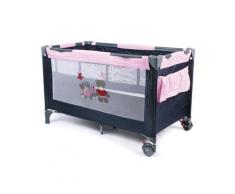 CHIC4BABY Baby-Reisebett Luxus Pink Checker, inkl. Tragetasche blau Baby Reisebetten Babybetten Babymöbel