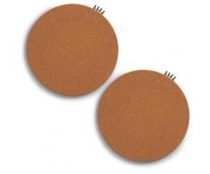 Zeller Present Pinnwand Pinboard, rund, Kork, 2-tlg. beige Wanddekoration Deko Wohnaccessoires