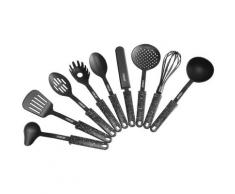 STONELINE Kochbesteck-Set, (Set, 9 tlg.), Kunststoff, mit Stütze schwarz Kochbesteck-Set Kochbesteck Besteck Messer Haushaltswaren