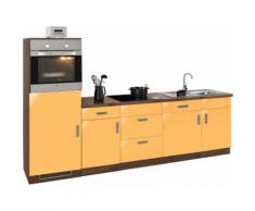 wiho Küchen Küchenzeile Tacoma EEK A orange Küchenzeilen mit Geräten -blöcke Küchenmöbel Arbeitsmöbel-Sets