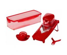 Genius Gemüsehobel "SPEED SLICER MEDIUM" Edelstahl (6-tlg), rot, rot