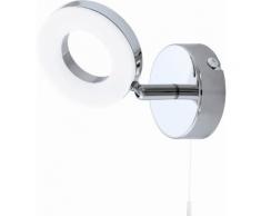 Eglo LED Wandleuchte Badleuchte 1flg GONARO, silberfarben, chromfarben-weiß