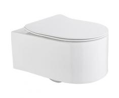 Tiefspül-WC WELLTIME "Trento" WCs weiß WC-Becken Toilette spülrandlos, inkl. WC-Sitz mit Softclose