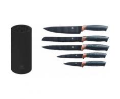 KING Messerblock Carbon Optic (6tlg), schwarz, schwarz-kupfer