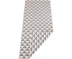 NORTHRUGS Läufer Tahiti, rechteckig, 5 mm Höhe, In- und Outdoor geeignet, Wendeteppich grau Teppichläufer Bettumrandungen Teppiche