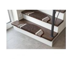 Stufenmatte, Runner, Andiamo, halbrund, Höhe 9 mm, maschinell getuftet braun Teppiche