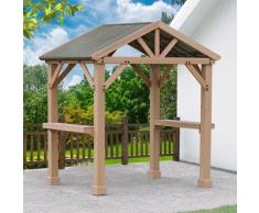 WESTMANN Grillpavillon Laval 6x7, BxT: 174x245 cm, mit Seitenablagen beige Pavillons Garten Balkon