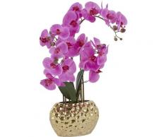 Leonique Kunstpflanze Orchidee, (1 St.), Kunstorchidee, im Topf lila, goldfarben Künstliche Zimmerpflanzen Kunstpflanzen Wohnaccessoires