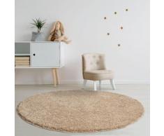 Home affaire Hochflor-Teppich Viva, rund, 45 mm Höhe, gewebt, Wohnzimmer grau Schlafzimmerteppiche Teppiche nach Räumen