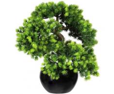 Creativ green Kunstbonsai Bonsai Lärche (1 Stück) grün Kunstpflanzen Wohnaccessoires
