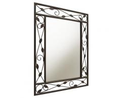 Wandspiegel, aus Metall braun Spiegel Schlafzimmeraccessoires Schlafzimmer Landhaus Charme