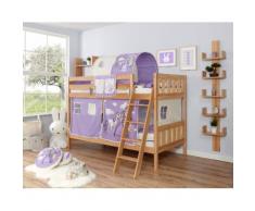 Ticaa Etagenbett Erni, mit Rollrost und Textil-Set wahlweise Matratze, Buche beige Kinder Kinderbetten Kindermöbel