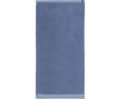 Essenza Duschtuch Connect Organic Lines, (1 St.), Ton-in-Ton Bordüre mit gesticktem Markenlogo blau Badetücher Handtücher