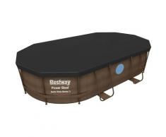 Bestway Ovalpool Power Steel™ Swim Vista Series™ Frame, (Set), BxLxH: 250x427x100 cm braun Swimmingpools Pools Planschbecken Garten Balkon