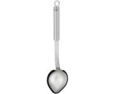 RÖSLE Schöpflöffel, (1 tlg.), Portionslöffel in Profiqualität zum Portionieren von Suppen und Saucen, mit Silikonrand Rundgriff, Edelstahl 18/10, spülmaschinengeeignet schwarz Schöpflöffel Löffel Schöpfer Kochen Backen Haushaltswaren