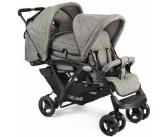 CHIC4BABY Geschwisterwagen mit herausnehmbarer Tragetasche, »Duo, jeans grey«, grau, Unisex, jeans grey
