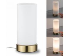 Paulmann Nachttischlampe Pinja Messing/Opal mit Touchschalter 1-flammig, E14, 1 St. weiß Tischleuchten SOFORT LIEFERBARE Lampen Leuchten
