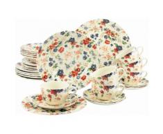 CreaTable Kombiservice "LOUISA" (30-tlg) Steingut, bunt, bunt