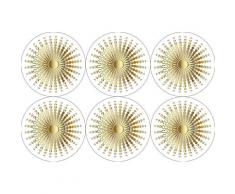 queence Getränkeuntersetzer GC0131-K4, (Set, 6 tlg.), aus Kunststoff goldfarben Untersetzer Küchenhelfer Haushaltswaren