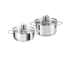 Kopf Topf-Set Parvus silberfarben Topfsets Töpfe Haushaltswaren Topf