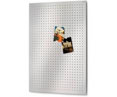 BLOMUS Magnettafel -MURO- gelocht silberfarben Wanddekoration Deko Wohnaccessoires