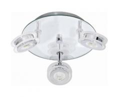 EGLO LED Deckenstrahler AGUEDA, silberfarben, chromfarben-weiß