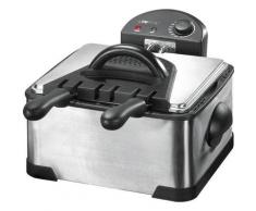 CLATRONIC Fritteuse FR 3195, 2000 Watt, Fassungsvermögen 4 Liter silberfarben Haushaltsgeräte Elektrogeräte
