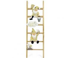NOOR LIVING Dekoleiter Zwerge, Standdeko für den Eingangsbereich, Höhe ca. 90 cm beige Osterdeko Vorfreude Ostern Dekofiguren